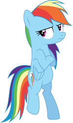 Size: 3566x6018 | Tagged: safe, artist:chrzanek97, derpibooru import, rainbow dash, pegasus, pony, rarity investigates, .svg available, bipedal, cool, crossed hooves, simple background, solo, transparent background, unamused, vector