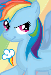 Size: 461x683 | Tagged: safe, artist:bird205, rainbow dash, pegasus, pony, bust, portrait, solo