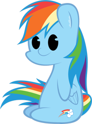 Size: 600x806 | Tagged: safe, artist:zacatron94, rainbow dash, pegasus, pony, plushie, simple background, smiling, solo, transparent background, vector