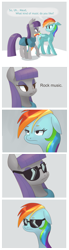 Size: 1507x5484 | Tagged: safe, artist:twitchykismet, maud pie, rainbow dash, pegasus, pony, maud pie (episode), 20% cooler, awesome, comic, floppy ears, rainbow dash is not amused, rock, sunglasses, that pony sure does love rocks, unamused