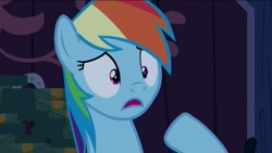 Size: 1280x720 | Tagged: safe, derpibooru import, screencap, rainbow dash, pegasus, pony, 28 pranks later, solo