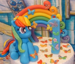 Size: 1383x1185 | Tagged: safe, artist:tsac-uk, derpibooru import, rainbow dash, cake, fondant, food, irl, photo