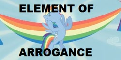 Size: 348x172 | Tagged: safe, edit, edited screencap, screencap, rainbow dash, pegasus, pony, drama, flying, op is a cuck, op is trying to start shit, solo, text