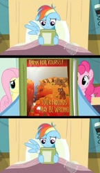 Size: 581x1000 | Tagged: safe, rainbow dash, earth pony, pegasus, pony, book, book cover, exploitable meme, meme, reading rainbow