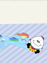 Size: 600x800 | Tagged: safe, derpibooru import, rainbow dash, pegasus, pony, :3, catching, egg, eyes closed, floppy ears, flying, hero, humpty dumpty, monochrome, mother goose, nursery rhyme (poem), open mouth, smiling, spread wings, wall