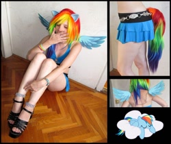 Size: 710x597 | Tagged: safe, artist:yurikocosplay, rainbow dash, human, cosplay, irl, irl human, photo