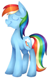 Size: 577x902 | Tagged: safe, artist:vantardise, rainbow dash, earth pony, pony, earth pony rainbow dash, race swap, solo