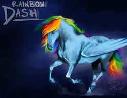 Size: 800x622 | Tagged: safe, artist:emberling, rainbow dash, pegasus, pony, hoers, realistic, solo