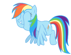Size: 1000x775 | Tagged: safe, artist:livehotsun, derpibooru import, derpy hooves, rainbow dash, pegasus, pony, animated, cute, derp, female, flapping, flying, grin, mare, peekaboo, simple background, smiling, solo, spread wings, squee, transparent background
