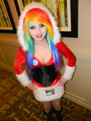 Size: 3000x4000 | Tagged: safe, rainbow dash, human, cleavage, cosplay, female, irl, irl human, photo, solo