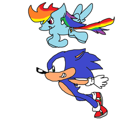 Size: 1024x974 | Tagged: safe, artist:sonicxxxamy, derpibooru import, rainbow dash, pegasus, pony, 1000 hours in ms paint, crossover, sonic the hedgehog, sonic the hedgehog (series)