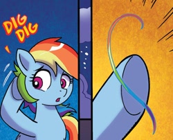 Size: 798x645 | Tagged: safe, derpibooru import, idw, rainbow dash, pegasus, pony, spoiler:comic, spoiler:comicff31, cute