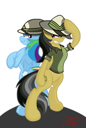 Size: 1500x2223 | Tagged: safe, artist:killkatt, daring do, rainbow dash, pegasus, pony, bipedal, simple background, transparent background