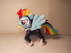 Size: 4320x3240 | Tagged: safe, artist:earthenpony, rainbow dash, zapp, power ponies (episode), clothes, costume, irl, photo, power ponies, sculpture, solo
