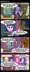 Size: 1288x3000 | Tagged: safe, artist:bredgroup, derpibooru import, applejack, flash sentry, fluttershy, pinkie pie, rainbow dash, rarity, twilight sparkle, twilight sparkle (alicorn), alicorn, comic:eg rpg, equestria girls, comic, screencap comic, starcraft, zerg