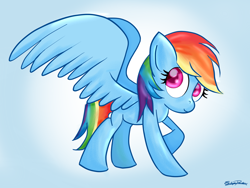 Size: 1600x1200 | Tagged: safe, artist:upsidedownpanda, derpibooru import, rainbow dash, pegasus, pony, solo, wings