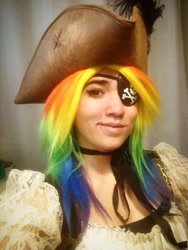 Size: 480x640 | Tagged: safe, artist:magyktrix, rainbow dash, human, cosplay, irl, irl human, photo, pirate dash, solo