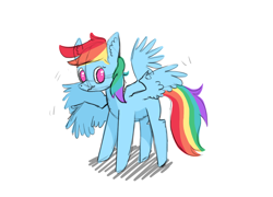 Size: 956x687 | Tagged: safe, artist:jellybeanbullet, rainbow dash, pegasus, pony, seraph, multiple wings, solo, wat