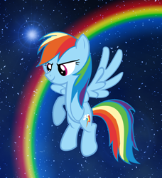 Size: 700x768 | Tagged: safe, artist:alice-rose27k, derpibooru import, rainbow dash, pegasus, pony, rainbow, solo, space