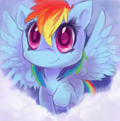 Size: 650x652 | Tagged: safe, artist:foxeaf, rainbow dash, pegasus, pony, cute, dashabetes, solo