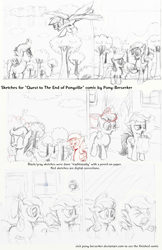 Size: 1990x3075 | Tagged: safe, artist:pony-berserker, apple bloom, rainbow dash, scootaloo, pegasus, pony, comic, scootabuse, sketch, wip