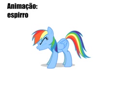 Size: 1049x762 | Tagged: safe, artist:age3rcm, rainbow dash, pegasus, pony, jpg artifacts, portuguese, sneezing, sneezing fetish, solo