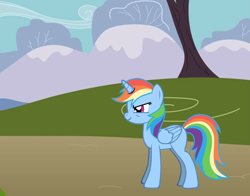 Size: 830x650 | Tagged: safe, rainbow dash, oc, alicorn, pony, pony creator, alicorn oc, donut steel, female, race swap, rainbowcorn, solo