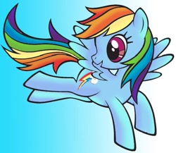 Size: 551x479 | Tagged: safe, artist:mast88, rainbow dash, pegasus, pony, gradient background, simple background, solo