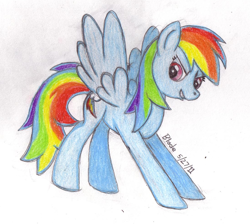 Size: 900x808 | Tagged: safe, artist:srb2-blade, rainbow dash, pegasus, pony, blue coat, female, mare, multicolored mane, simple background, solo, white background, wings