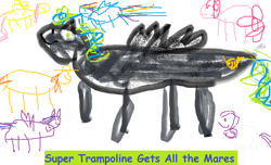 Size: 1030x627 | Tagged: safe, artist:super trampoline, derpibooru import, applejack, fluttershy, pinkie pie, rainbow dash, rarity, twilight sparkle, twilight sparkle (alicorn), oc, oc:super, alicorn, earth pony, pegasus, pony, unicorn, 1000 hours in ms paint, fanfic art, mane six, missing cutie mark, ms paint, stylistic suck, text