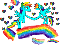 Size: 1084x812 | Tagged: safe, artist:cynder45667, derpibooru import, rainbow dash, pegasus, pony, ms paint, rule 63, self ponidox