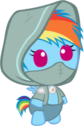 Size: 1601x2383 | Tagged: safe, artist:megarainbowdash2000, derpibooru import, rainbow dash, pegasus, pony, dungeons and discords, baby, baby pony, bipedal, cute, dashabetes, diaper, fantasy class, foal, rainbow rogue, rogue, simple background, solo, transparent background