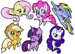 Size: 2598x1890 | Tagged: safe, artist:friiies, derpibooru import, applejack, fluttershy, pinkie pie, rainbow dash, rarity, twilight sparkle, earth pony, pegasus, pony, unicorn, mane six