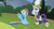 Size: 1250x680 | Tagged: safe, screencap, rainbow dash, rarity, pegasus, pony, unicorn, testing testing 1-2-3, ancient wonderbolts uniform, frock coat, hub logo, meme, sgt. rarity, shako, youtube caption