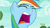 Size: 854x479 | Tagged: safe, derpibooru import, screencap, rainbow dash, pegasus, pony, buckball season, eyes closed, maw, nose in the air, open mouth, solo