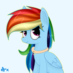 Size: 5000x5000 | Tagged: safe, artist:axioma_dice, rainbow dash, pegasus, pony, absurd resolution, bust, portrait, redraw, solo