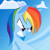 Size: 1000x1000 | Tagged: safe, artist:january3rd, rainbow dash, pegasus, pony, female, mare, simple background, solo