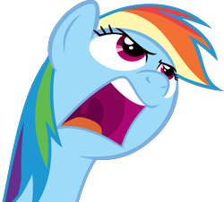 Size: 6931x6261 | Tagged: safe, artist:pink1ejack, derpibooru import, rainbow dash, pegasus, pony, buckball season, absurd resolution, faic, nose in the air, open mouth, simple background, solo, transparent background, uvula, vector