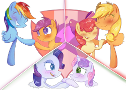 Size: 3500x2500 | Tagged: safe, artist:patchnpaw, derpibooru import, apple bloom, applejack, rainbow dash, rarity, scootaloo, sweetie belle, earth pony, pegasus, pony, unicorn, applelove, cutie mark, cutie mark crusaders, scootalove, sisters, sweetielove, the cmc's cutie marks