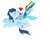 Size: 1412x1222 | Tagged: safe, artist:sisirr, derpibooru import, rainbow dash, soarin', pegasus, pony, hug, male, shipping, simple background, soarindash, straight, transparent background