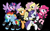 Size: 1750x1098 | Tagged: safe, artist:flutterthrash, derpibooru import, applejack, fluttershy, pinkie pie, rainbow dash, rarity, twilight sparkle, twilight sparkle (alicorn), alicorn, earth pony, pegasus, pony, unicorn, alternate hairstyle, anthrax, clothes, exodus (band), fashion, female, kreator, mane six, mare, megadeth, metal, mosh, mosh pit, music, slayer, sodom (band), thrash metal