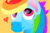 Size: 1500x1000 | Tagged: safe, artist:cancottondy, derpibooru import, rainbow dash, pegasus, pony, bust, heart, lineless, portrait, solo