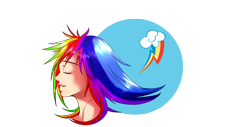 Size: 1688x856 | Tagged: safe, artist:albablue, rainbow dash, human, humanized, solo