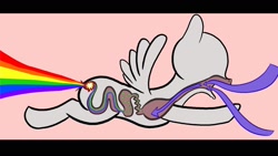 Size: 1920x1080 | Tagged: safe, artist:pikapetey, rainbow dash, pegasus, pony, anatomy, fart, jet engine, rainbow, rainbow fart, science, solo, sonic rainboom, youtube link