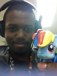 Size: 480x640 | Tagged: safe, rainbow dash, human, brony, derpibooru user, irl, irl human, photo, selfie, toy