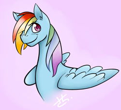 Size: 1024x935 | Tagged: safe, artist:kyanchan, derpibooru import, rainbow dash, pegasus, pony, female, mare, simple background, solo