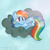 Size: 5000x5000 | Tagged: safe, artist:bloodyhellhayden, rainbow dash, pegasus, pony, testing testing 1-2-3, absurd resolution, cloud, sad, solo