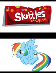 Size: 900x1165 | Tagged: safe, artist:deerhooves, rainbow dash, pegasus, pony, implied grimdark, skittles, taste the rainbow