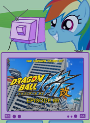 Size: 563x771 | Tagged: safe, rainbow dash, pegasus, pony, anime, dragon ball, dragon ball z kai, exploitable meme, japanese, meme, obligatory pony, tv meme