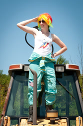 Size: 1024x1542 | Tagged: safe, rainbow dash, human, cosplay, irl, irl human, photo, solo